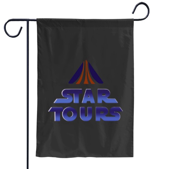 Discover STAR TOURS Monitorscreen logo Garden Flags