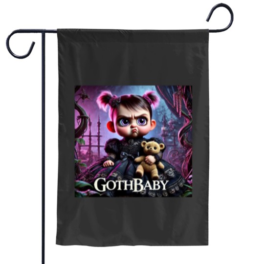 Discover GothBaby Angry Alex The Fierce Guardian Garden Flags
