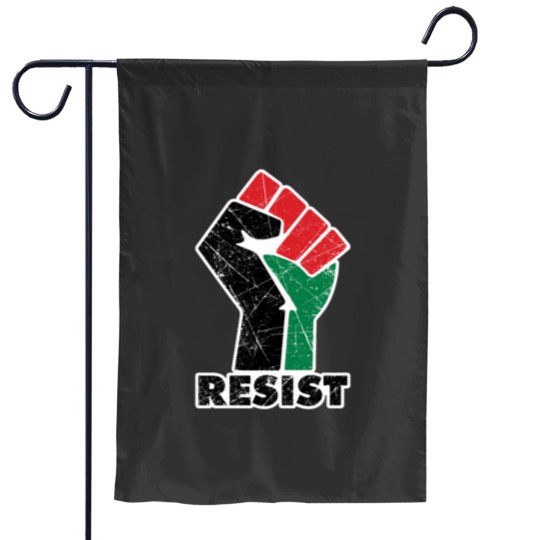 Discover Resistance is Existence Solidarity and Support Design Against the Injustice In Palestine Class Garden Flags