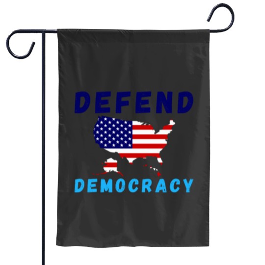 Discover Defend Democracy Protect Votingss Rights Save Vote Electionss Election Garden Flags