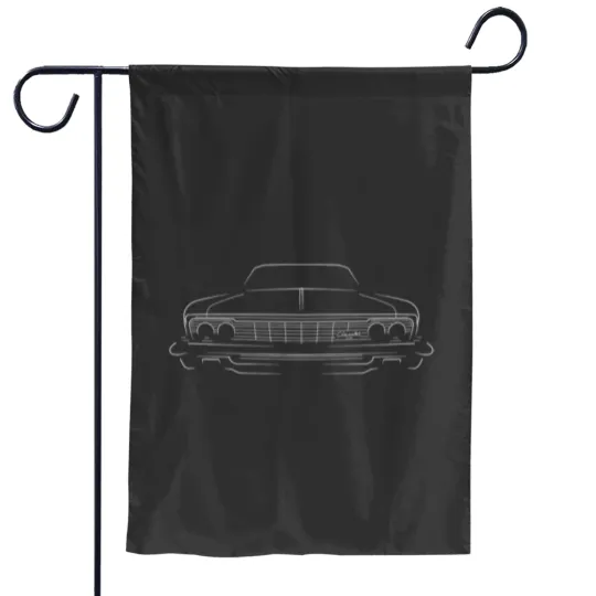 Discover 1966 Impala front Stencil white Essential Garden Flags
