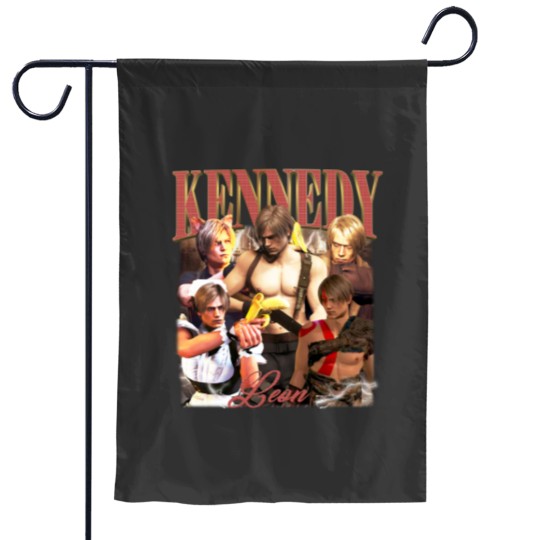 Discover Leon Kennedy Funny Vintage Garden Flags, Leon Kennedy Meme Resident Evil 4 6 Vintage Garden Flags