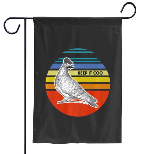 Discover keep it coo pigeon premium Garden Flags