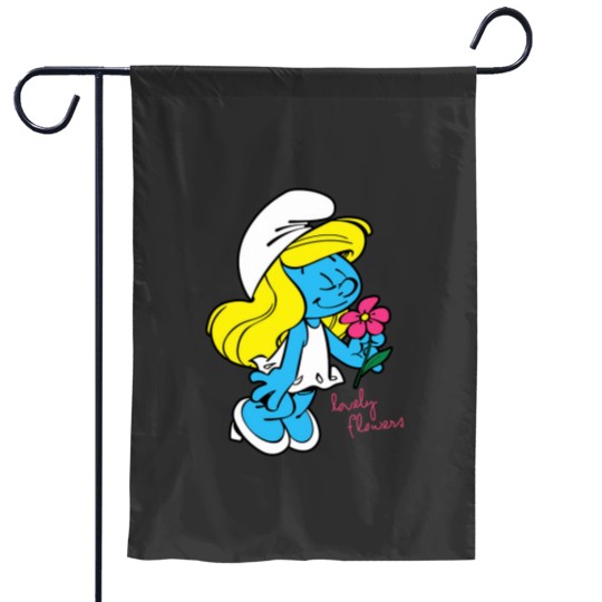 Discover Us The Smuurfs Smurfette Lovely Flowers Unisex Vintage Garden Flags
