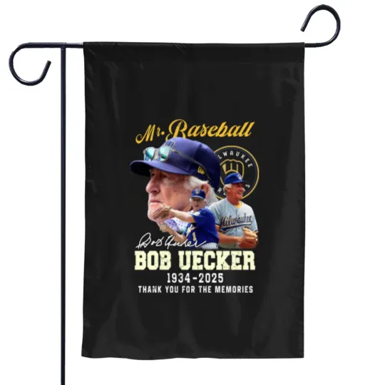 Discover Bob Uecker Mr. Baseball 1934-2025 Thank You - Bob Uecker Mr Baseball 1934 2025 - Garden Flags