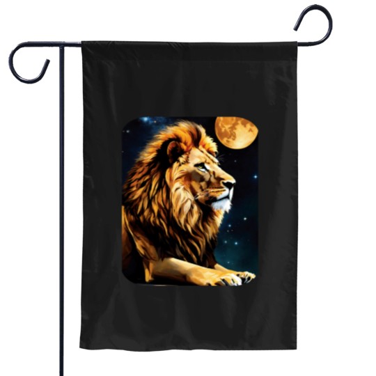 Discover Astal Lion in Space Garden Flags