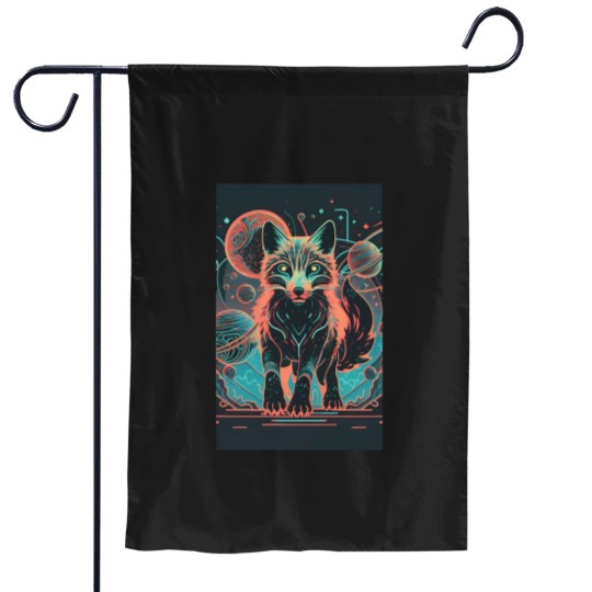 Discover Copia de Copia de Copia de neon lion, Celestial Lion Majesty Canvas Print Garden Flags