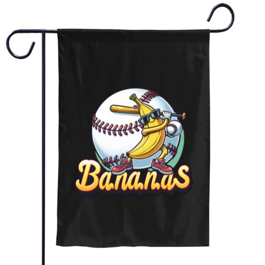 Discover Let's Go Bananas Baseball Garden Flags, Sports Team Mascot Garden Flags