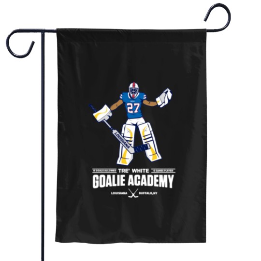 Discover tre white goalie academy Print Trucker Hats Garden Flags