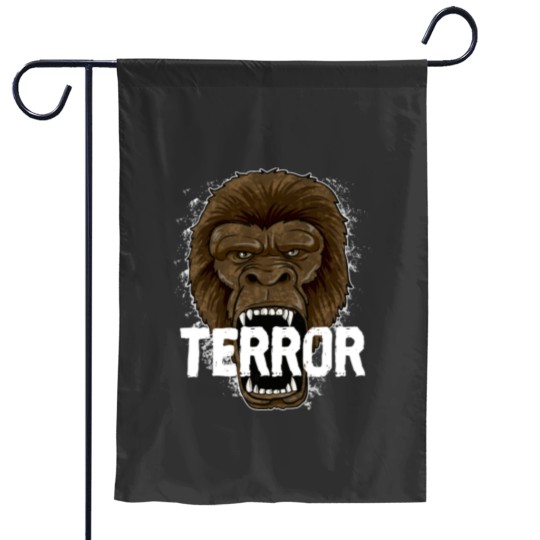 Discover Monkey Terror - Gorilla Ape Alpha Leader Zoo Rage Garden Flags