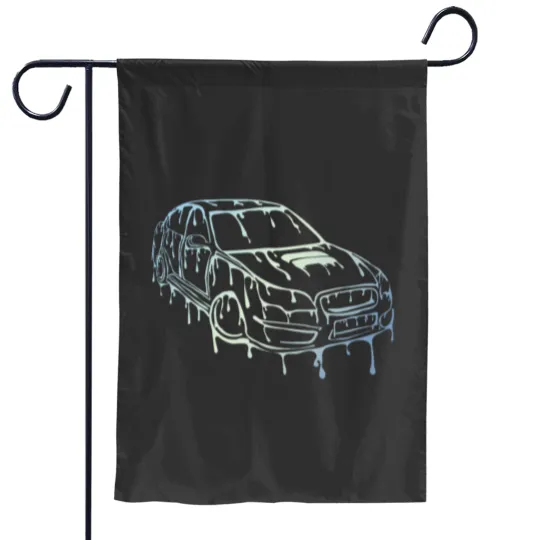 Discover tuned car Garden Flags