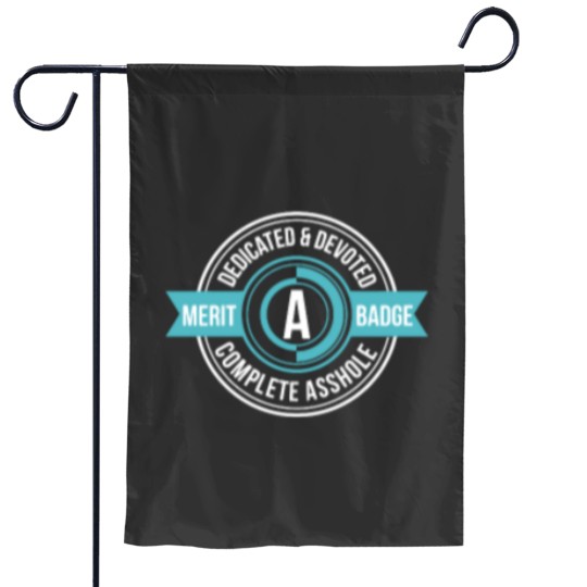 Discover Asshole Merit Badge Garden Flags