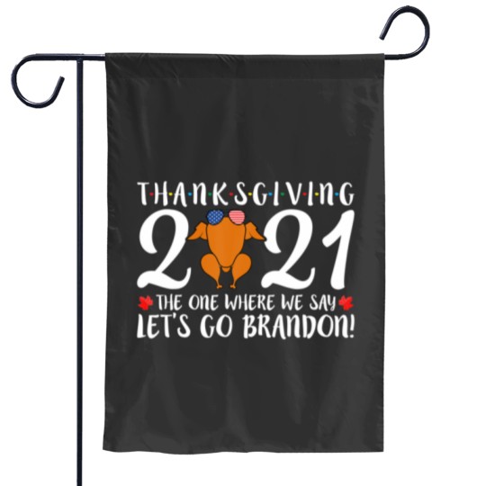 Discover Let's Go Brandon Thanksgiving Friendsgiving Turkey Garden Flags