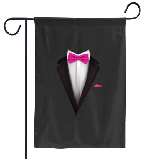 Discover Tuxedo  with Pink Bowtie For Weddings T- Garden Flags