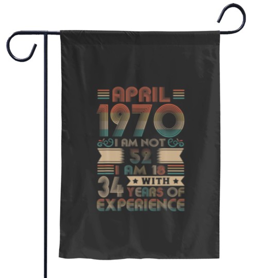 Discover Born April 1970 52Nd Birthday Made In 1970 52 Year Garden Flags