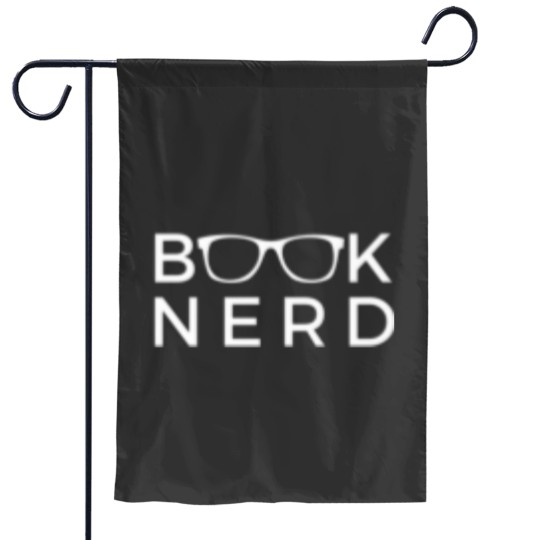 Discover Book Nerd Glasses Funny Garden Flags