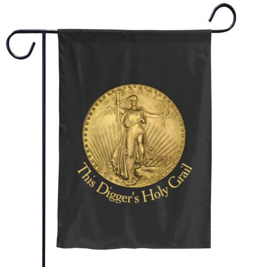 Discover Metal Detector's Holy Grail Double Eagle Gold Coin Garden Flags