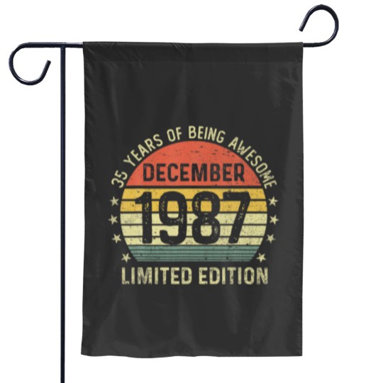 Discover 35 Years Of Being Awesome Funny 35Th Birthday Garden Flags