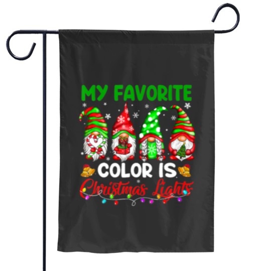 Discover Gnomes My Favorite Color Is Christmas Light Garden Flags