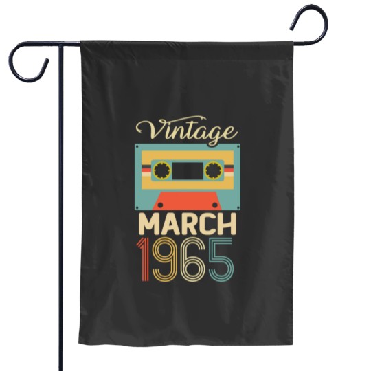 Discover Vintage March 1965 55th Birthday 55 Year Gift Garden Flags