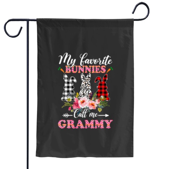 Discover My Favorite Bunnies Call Me Grammy Easter Leopard Garden Flags