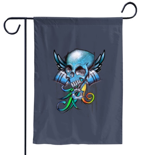 Discover Skull Tuning Design Garden Flags