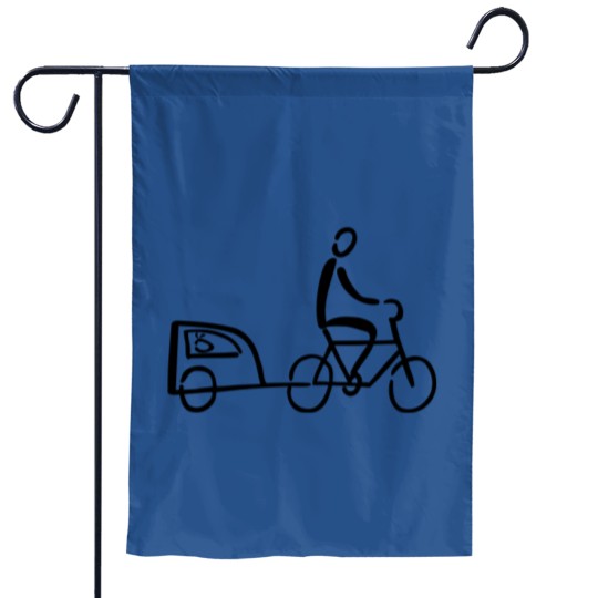 Discover Bike Trailer Garden Flags
