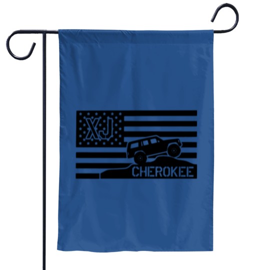 Discover Jeep Cherokee XJ American Flag Garden Flags