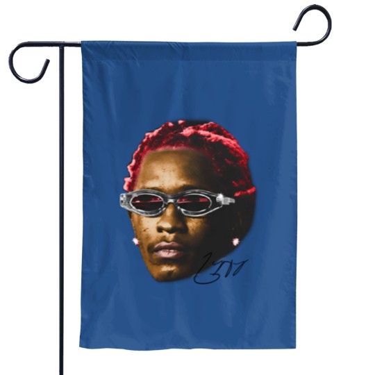 Discover YOUNG THUG Garden Flags | Rap Garden Flags Concert Merch Kanye Thugger Slime Season | White Red Rare Hip Hop Graphic Print |