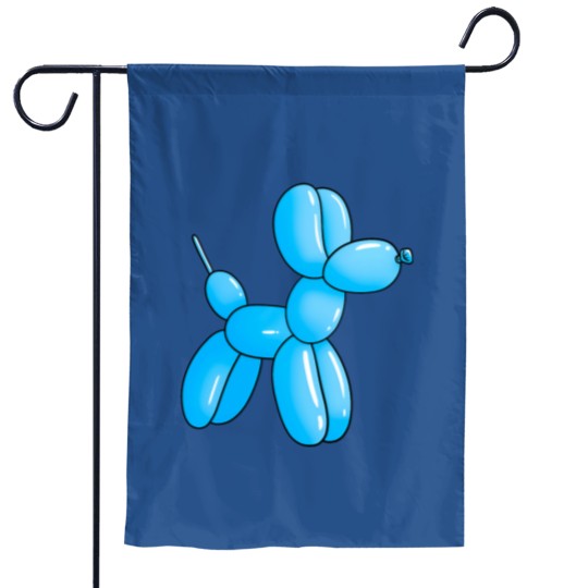 Discover Blue Cartoon Ballon dog Garden Flags