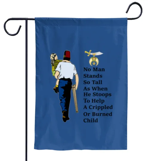 Discover proud to be a shriner help childs emblem masons father's day Garden Flags
