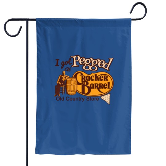 Discover I got Pegged at Cracker Barrel Old Country Store Garden Flags, Cracker Barrel Garden Flags