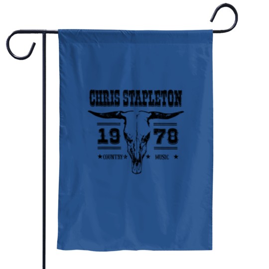 Discover Chris Stapleton ESTD 1978 Garden Flags, Chris Stapleton Bullhead