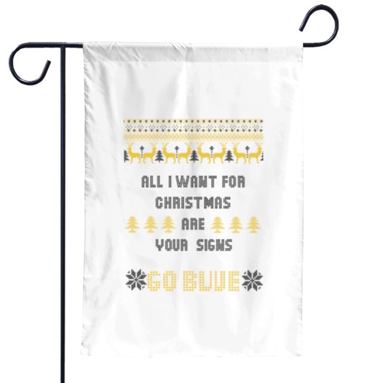 Discover Michigan Football All I Want For Christmas Are Your Signs Garden Flags