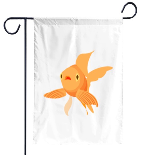 Discover beautiful goldfish funny Garden Flags