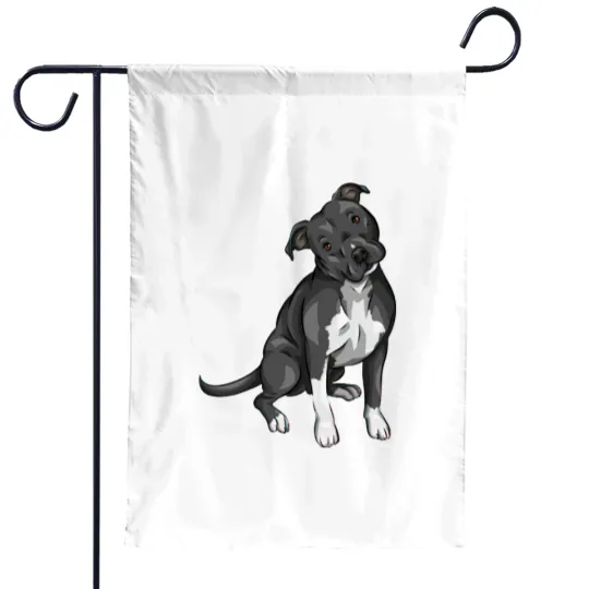 Discover American Pitbull Terrier Dog | Black and White - Pitbull - Garden Flags
