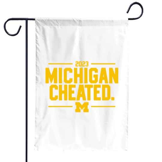 Discover Michigan Cheated College Football Fan Garden Flags