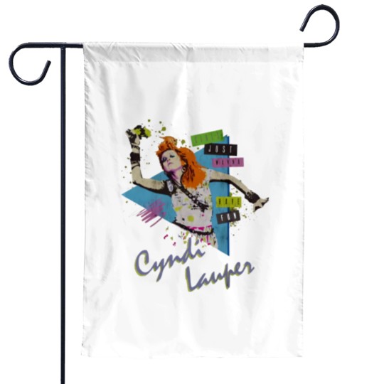 Discover Vintage Cyndi Lauper Girls Just Wanna Have Fun Garden Flags 80S Music Garden Flags