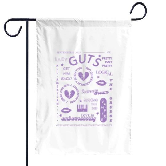 Discover Olivia Rodrigo Guts Graphic Fan Garden Flags, Music Album Garden Flags