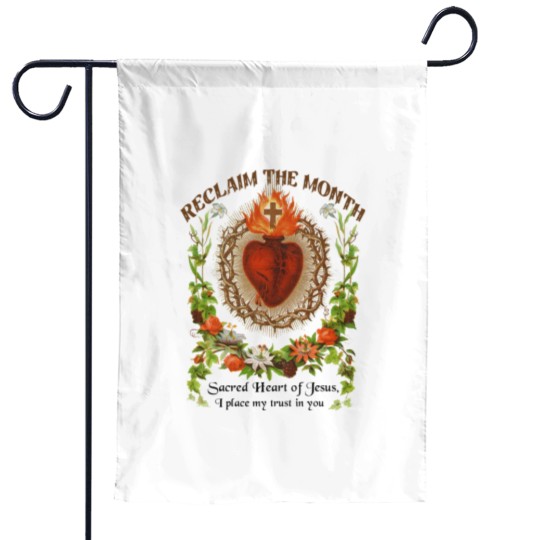 Discover Catholic Garden Flags Reclaim the Month Sacred Heart of Jesus Garden Flags