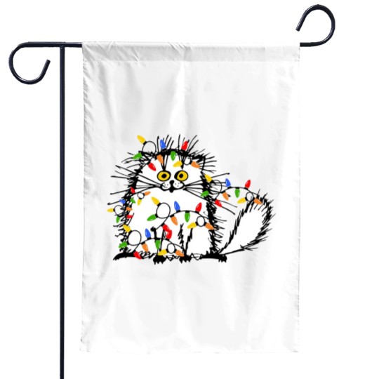 Discover Christmas Funny Cat Garden Flags, Funny Cat Garden Flags