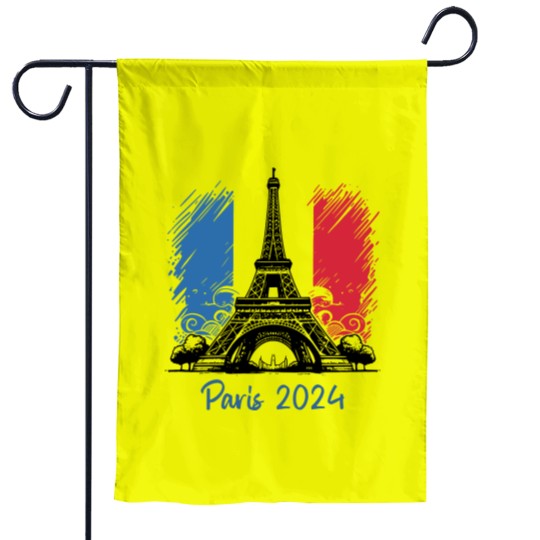 Discover Summer Games, 2024 Paris Olympics, France Garden Flags