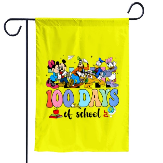 Discover 100th Day of School Garden Flags for Teachers, 100 Days Teacher Garden Flags
