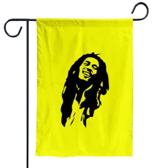 Discover Chill Bob Marley Silhouette Garden Flags, Vector Bob Marley Garden Flags