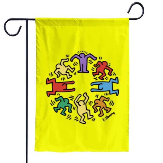 Discover New Vintage Keith Haring Garden Flags Size USA
