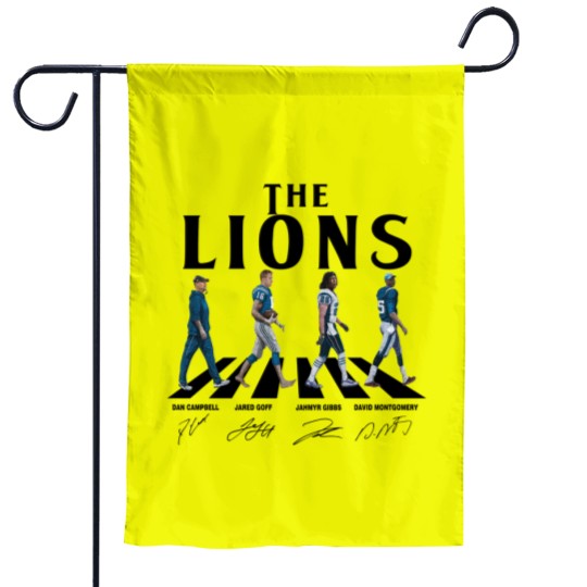 Discover Lions Walking Abbey Road Signatures Football Garden Flags