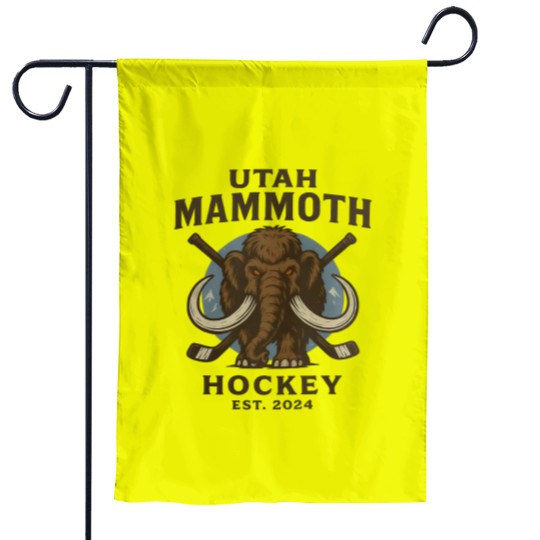 Discover Utah Mammoth Hockey Garden Flags, Utah Mammoth Garden Flags, Unisex Sports Garden Flags