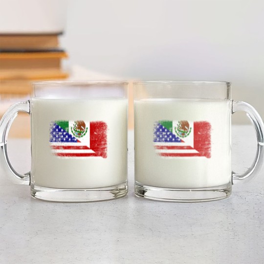 Discover Vintage Mexican American Flag Glass Mugs