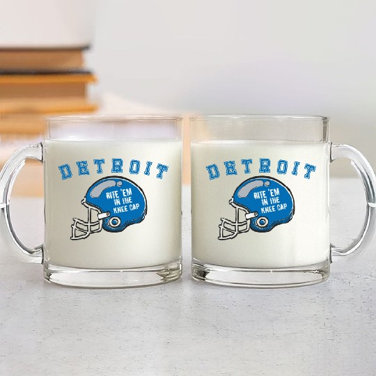 Discover Detroit Michigan Michigander Sunday Lion Kneecap Bite Fans Glass Mugs