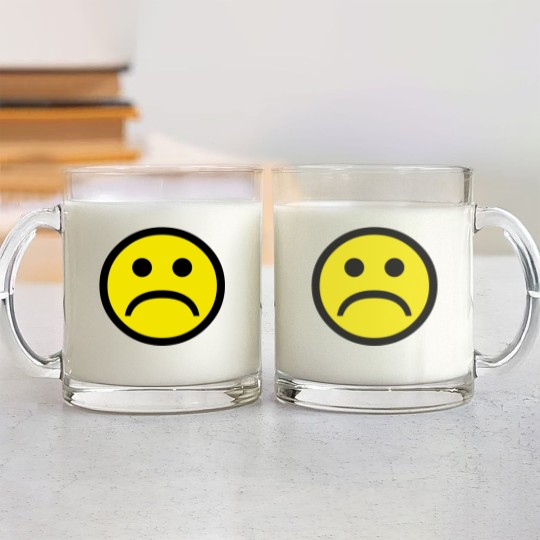 Discover Sad Face Glass Mugs